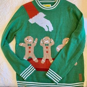 Gingerbread man ugly Christmas sweater